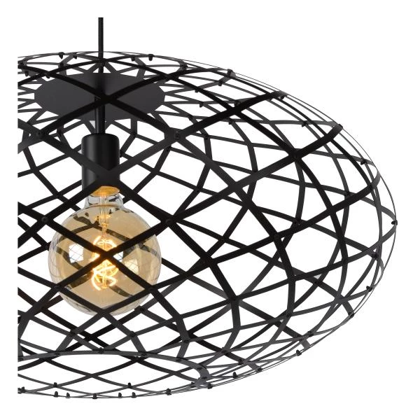 Lucide WOLFRAM - Pendelleuchten - Ø 65 cm - 1xE27 - Schwarz - detail 3